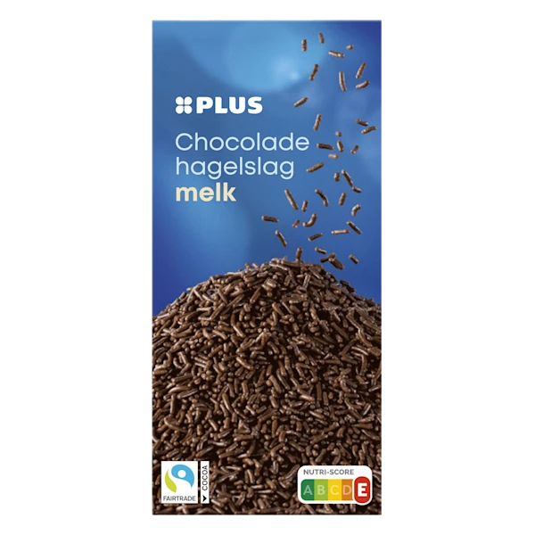 PLUS Chocoladehagel melk Fairtrade