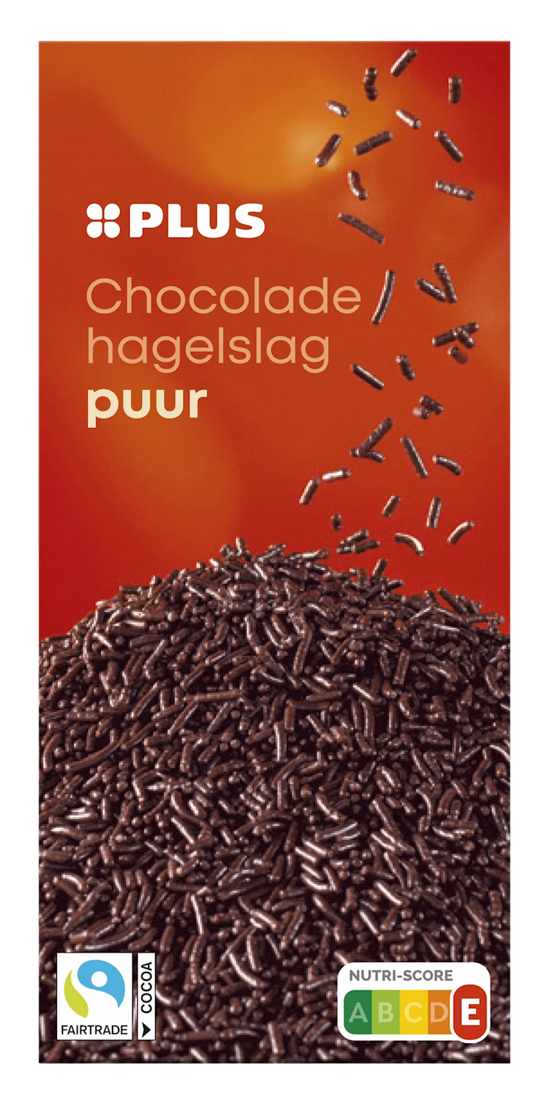 PLUS Chocoladehagel puur Fairtrade