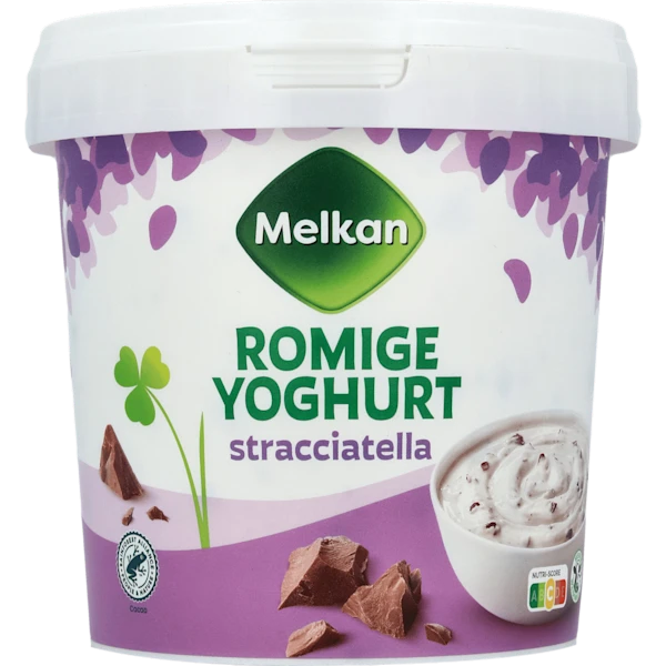 Melkan roomyoghurt stracciatella