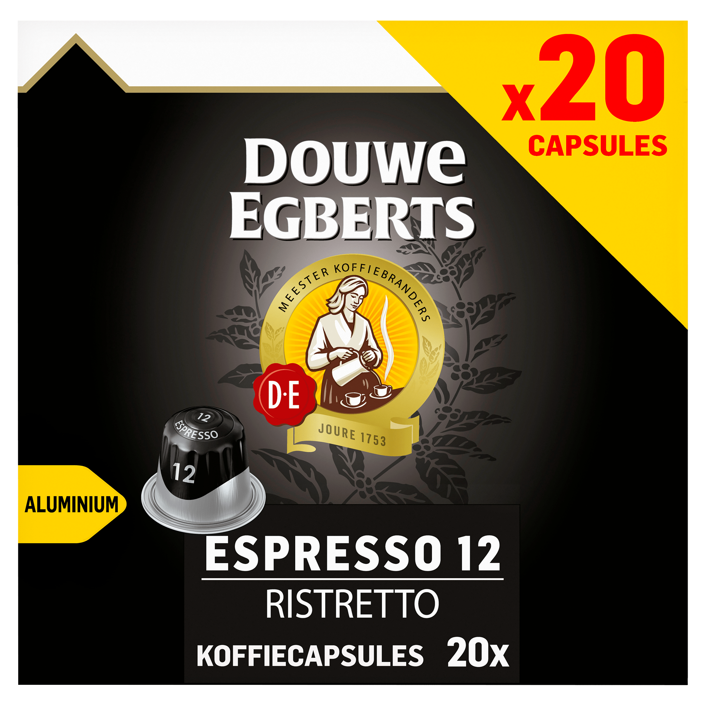 Douwe Egberts Capsules espresso 12 ristretto Per Doos 20 st