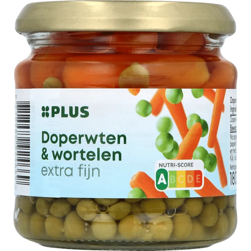 PLUS Doperwten en wortelen extra fijn