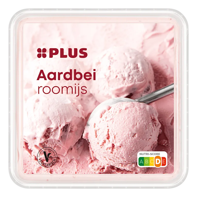 PLUS Roomijs aardbei