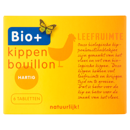 Bio+ Bouillon kip 6 blokjes
