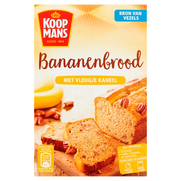 Koopmans Bananenbrood met kaneel bakmix