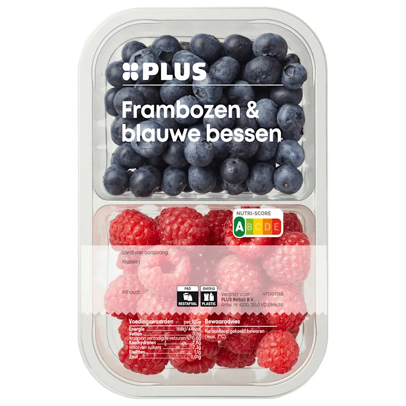 PLUS Mix Blauwe Bes en Framboos