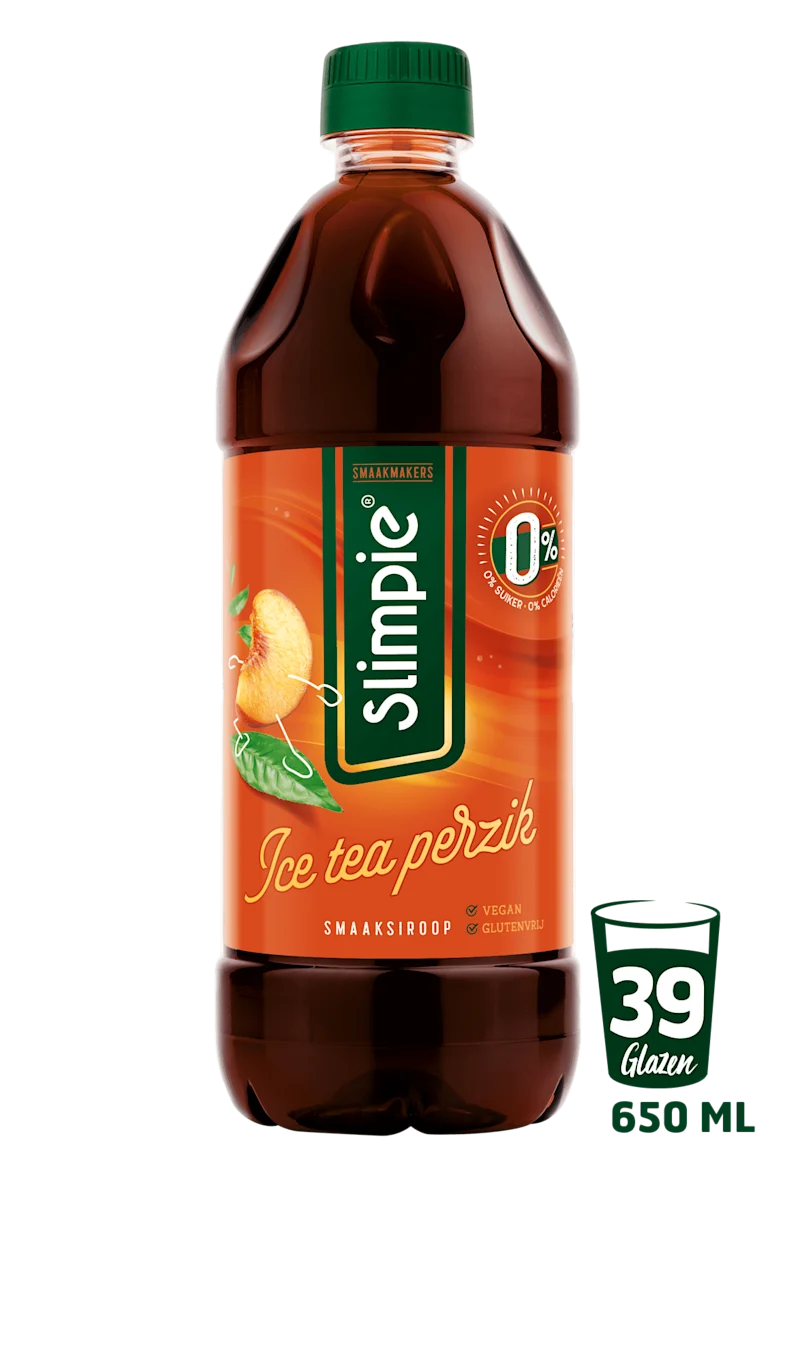 Slimpie Limonadesiroop ice tea perzik