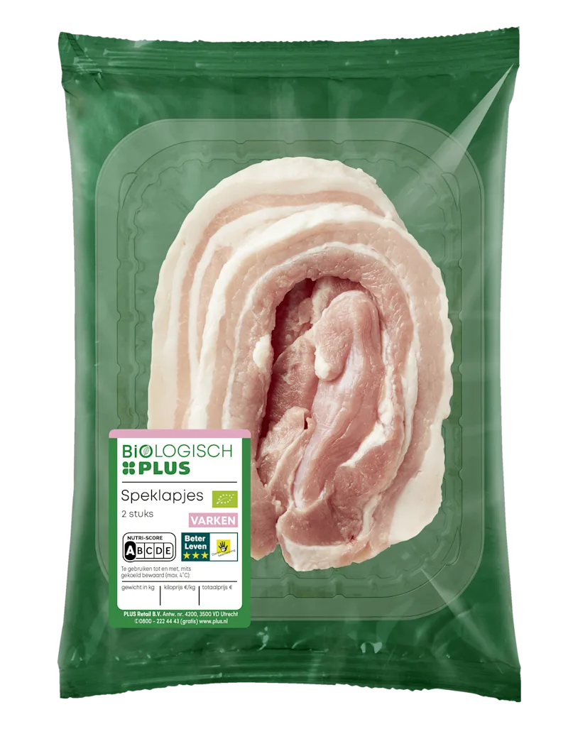 Biologisch PLUS Speklapjes 2 stuks