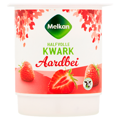 Halfvolle kwark aardbei