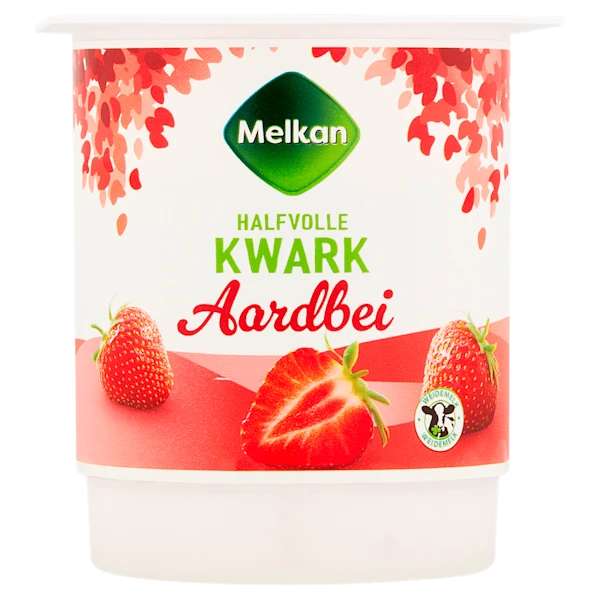 Melkan Halfvolle kwark aardbei