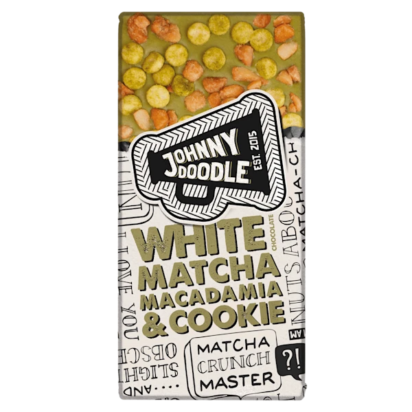 Johnny Doodle White matcha macadamia cookie