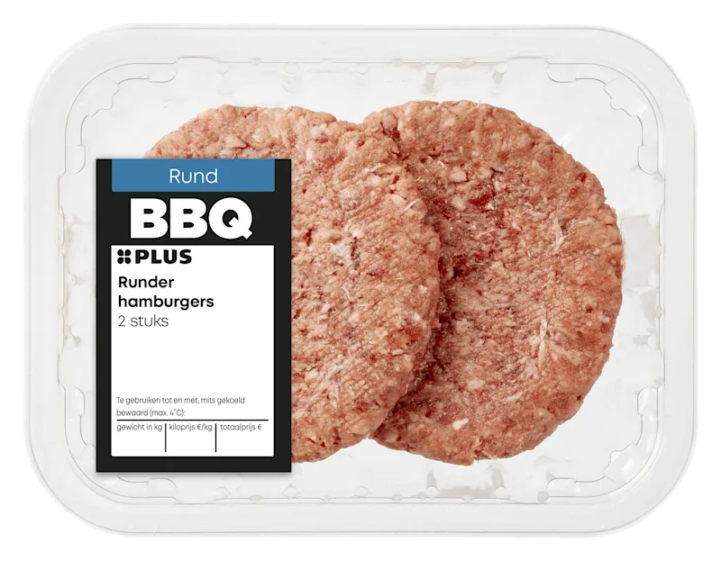 PLUS Runder hamburger 2 stuks