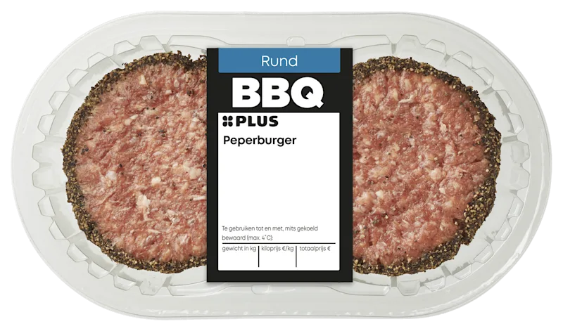 PLUS Peper hamburger 2 stuks