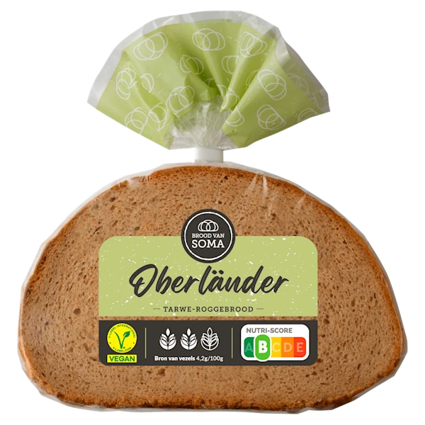 Brood van Soma Oberlander tarwe roggebrood