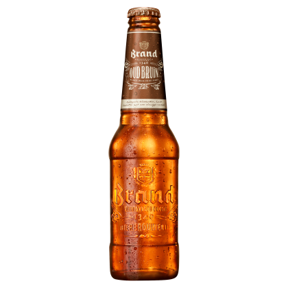 Oud bruin bier fles