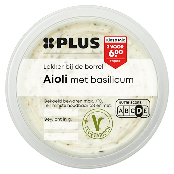 PLUS Aioli met basilicum