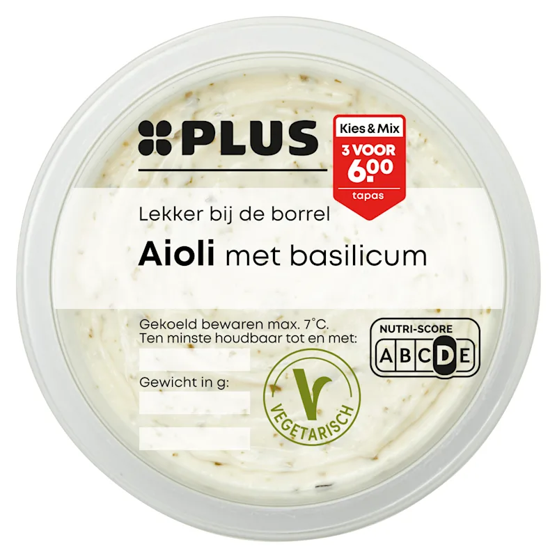 PLUS Aioli met basilicum