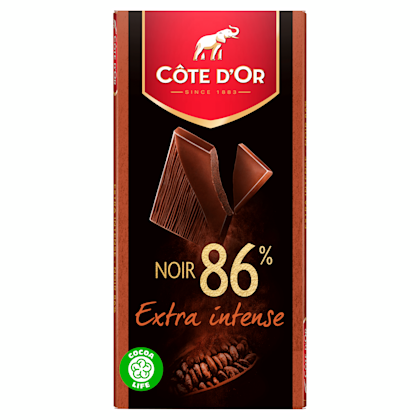 Chocoladereep extra intense puur 86%