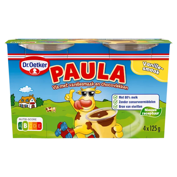 Dr. Oetker Paula vanillevla met chocoladevlekken