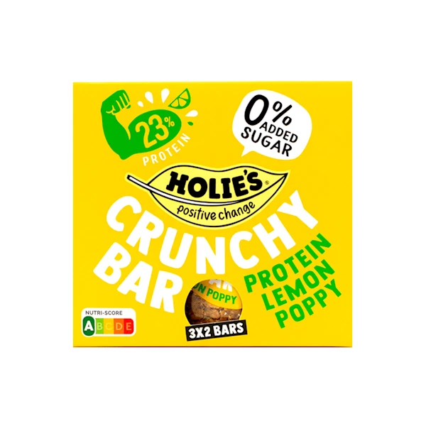 Holie's Crunchy bar protein lemon poppy