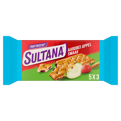 Sultana Fruitbiscuit 30% ms aardbei-appel
