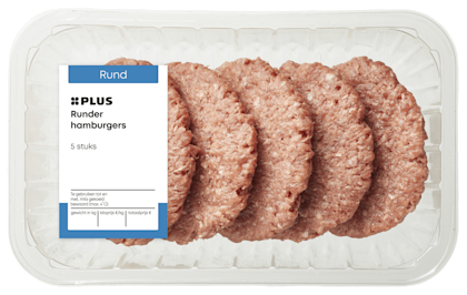 Runder hamburgers 5 stuks