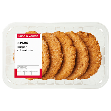 Burgers a la minute 5 stuks - PLUS