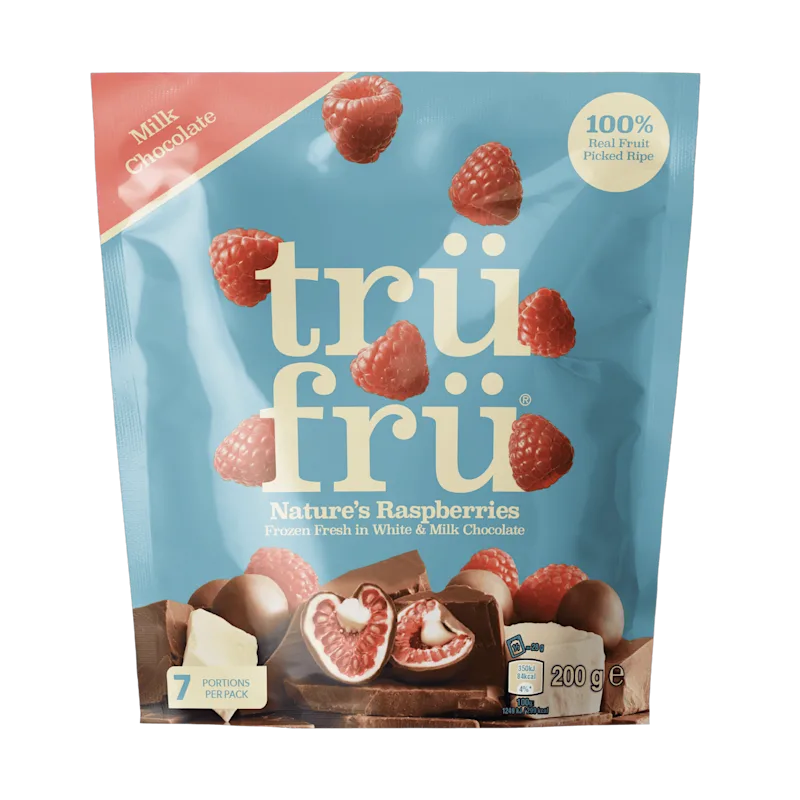 Trüfrü Milk & White Chocolate raspberry
