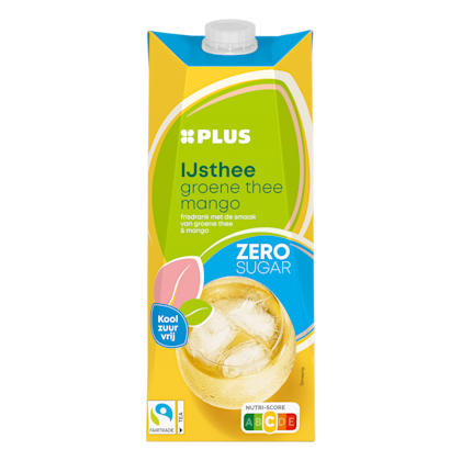 PLUS IJsthee Zero groen mango fairtrade