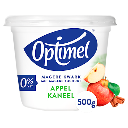Kwark appel-kaneel 0% vet