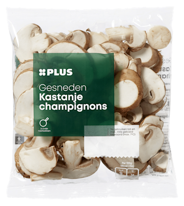 Kastanjechampignons gesneden