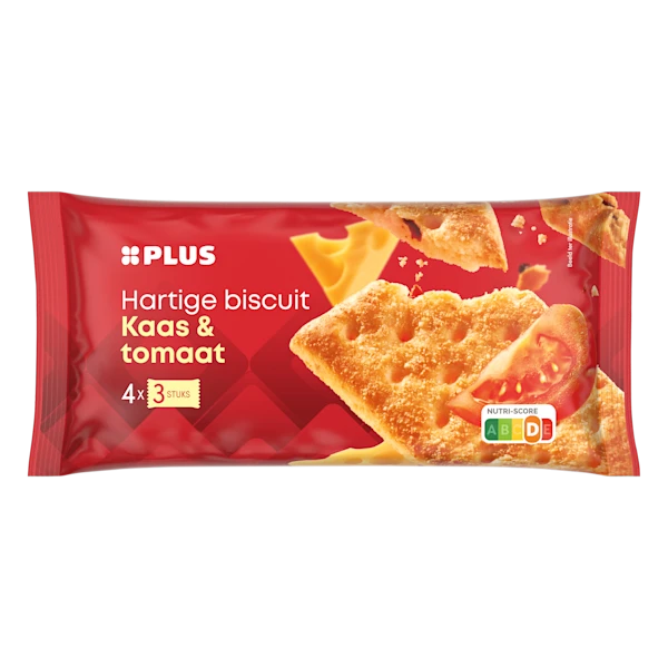 PLUS Hartige biscuits kaas-tomaat