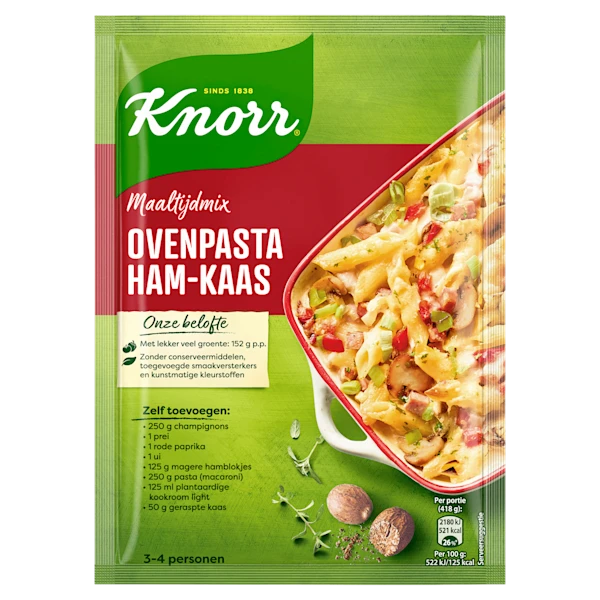 Knorr Maaltijdmix Ovenpasta Ham-Kaas