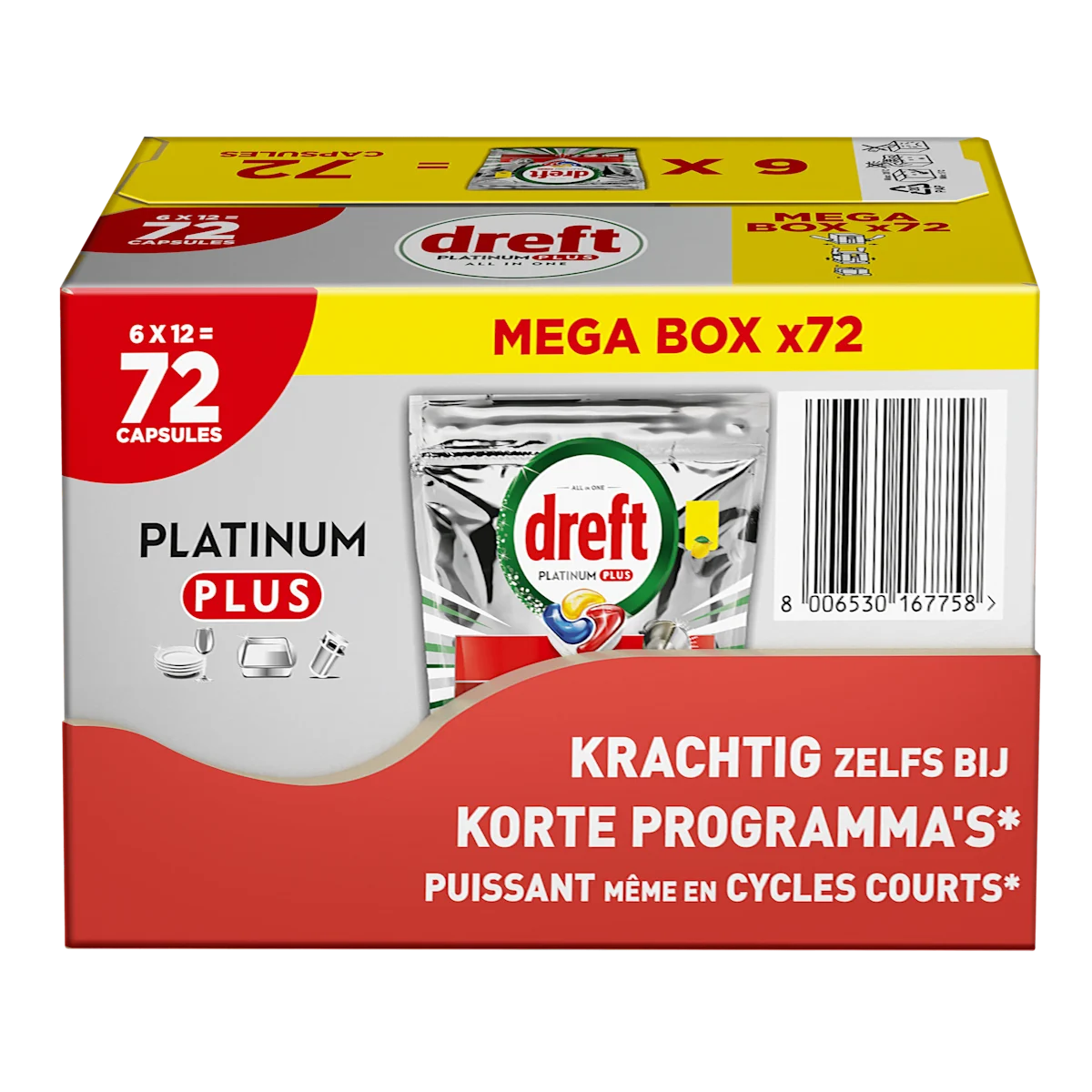 Dreft Platinum plus vaatwascapsules citroen