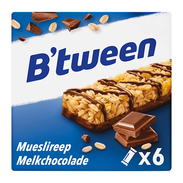 B'tween Mueslireep Melkchocolade