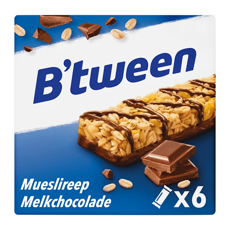 B'tween Mueslireep Melkchocolade