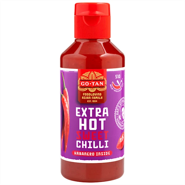 Go-Tan Chili saus extra hot sweet chili
