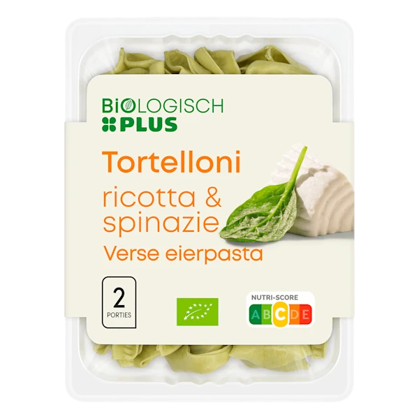 Biologisch PLUS Tortelloni ricotta spinazie biologisch