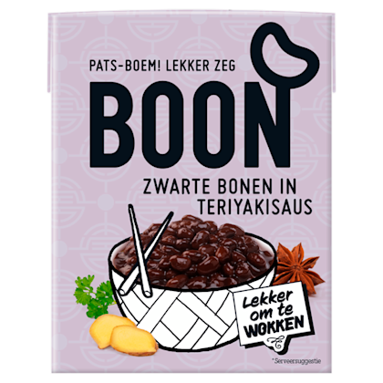 Zwarte bonen in teriyakisaus