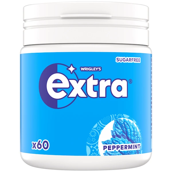 Extra Peppermint kauwgom suikervrij pot