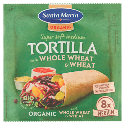 Soft Tortilla Organic Wheat Medium
