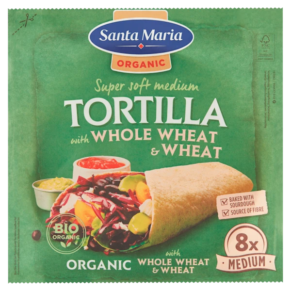 Santa maria Soft Tortilla Organic Wheat Medium