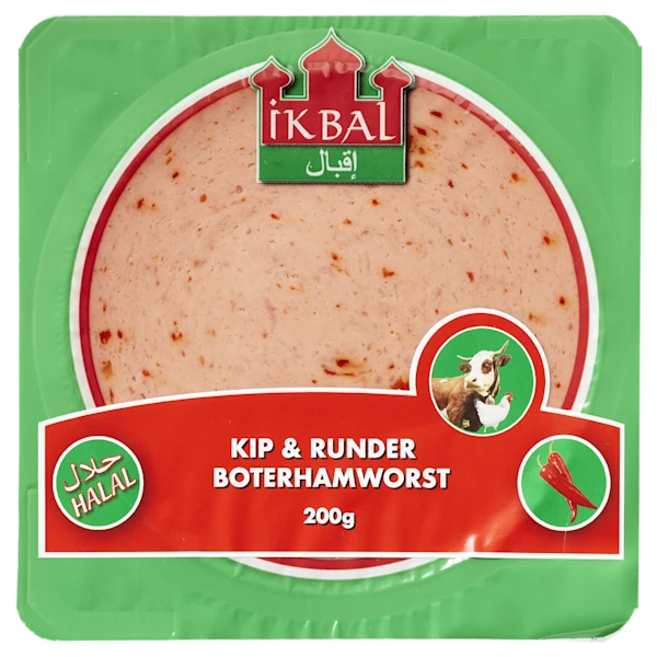 Ikbal Kip- en Runderboterhamworst paprika