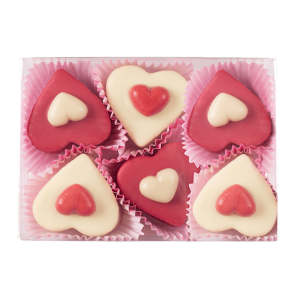Marsepein Hart petit fours Valentijn