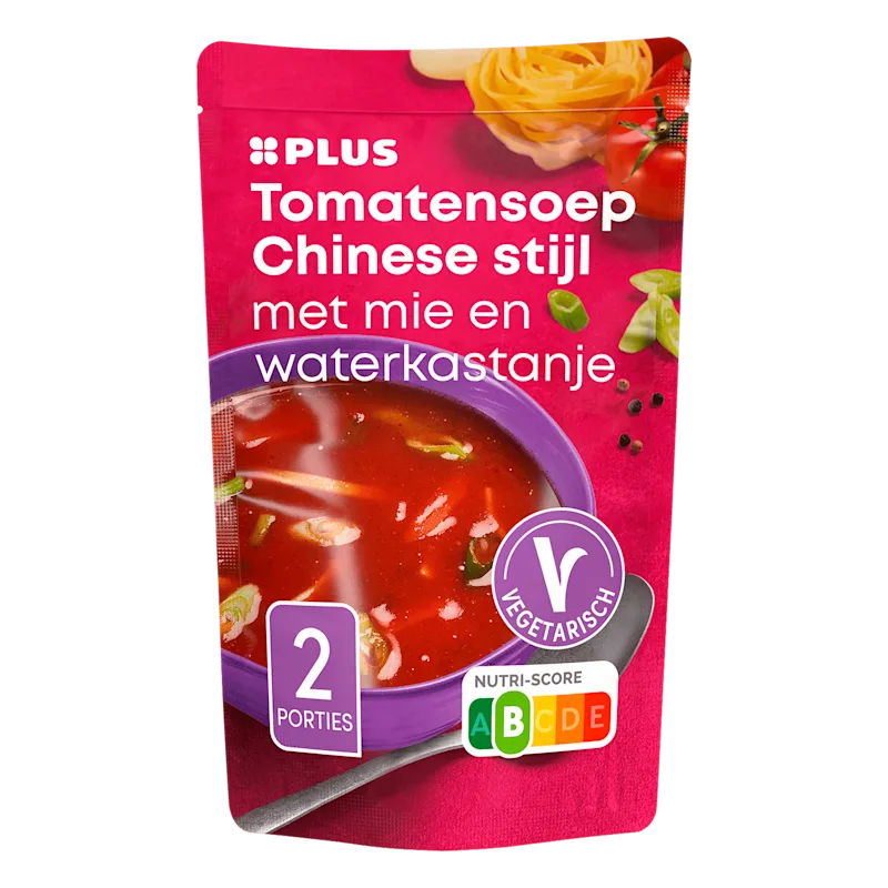 PLUS Soep in Zak Chinese tomatensoep