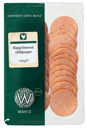 Kipgrillworst chilipeper plakjes