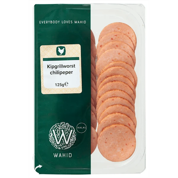 Wahid Kipgrillworst chilipeper plakjes