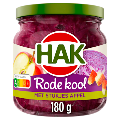 Rode kool met stukjes appel