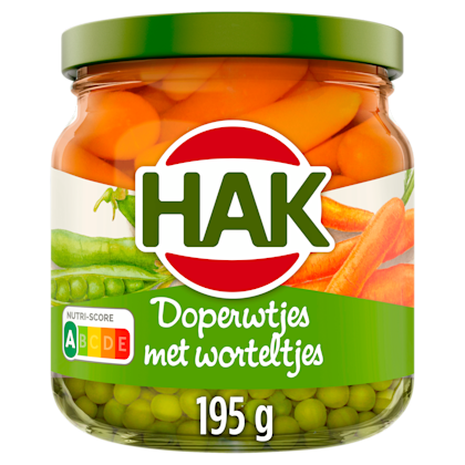Doperwtjes met worteltjes