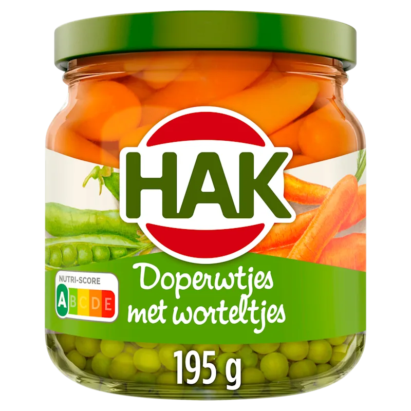 Hak Doperwtjes met Worteltjes 195 g