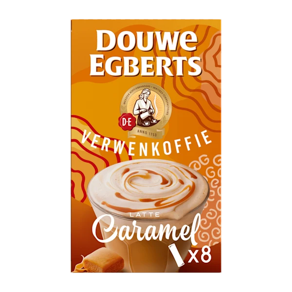 Douwe Egberts Milk based oploskoffie latte caramel